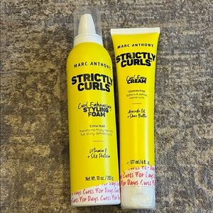 Marc Anthony bundle of curl enhancing styling foam mousse and curl envy cream